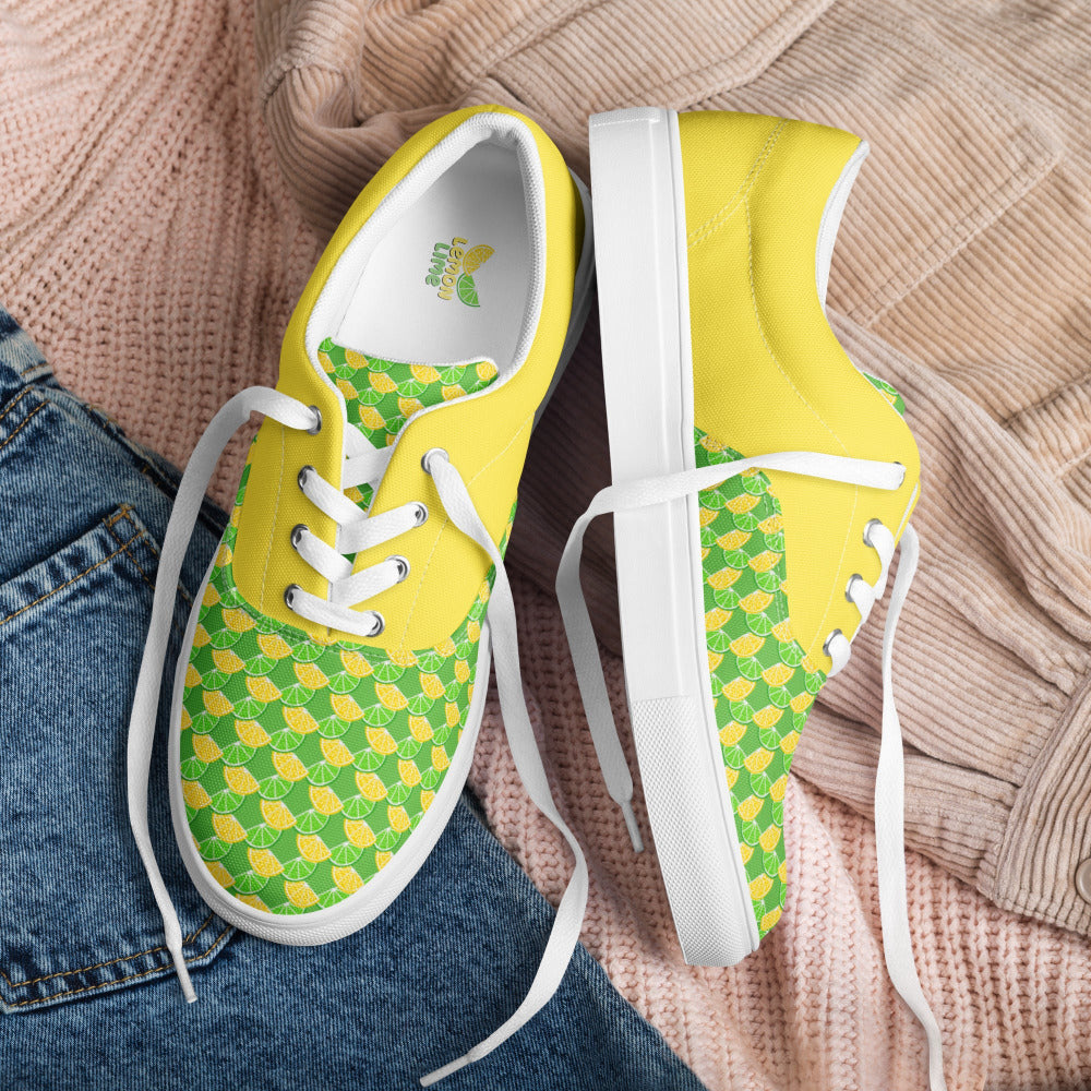 Lemon Lime Womens Canvas Sneakers - https://ascensionemporium.net